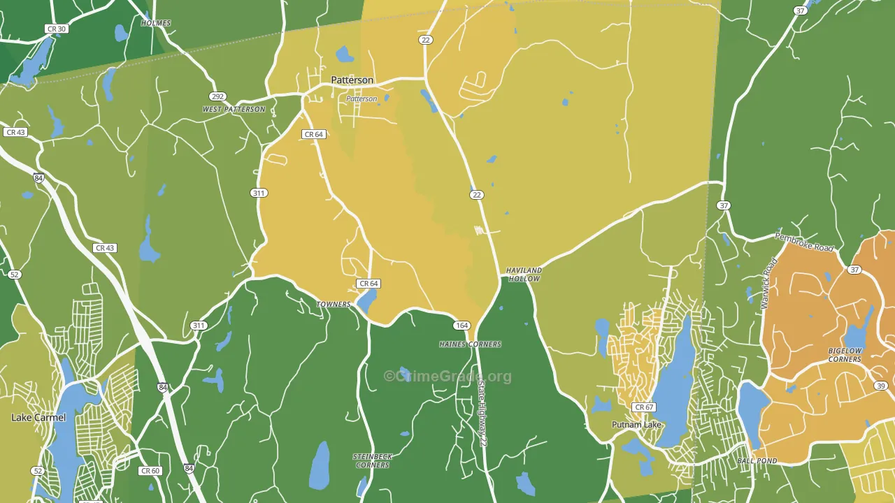 Patterson, NY Map of Assault Rates