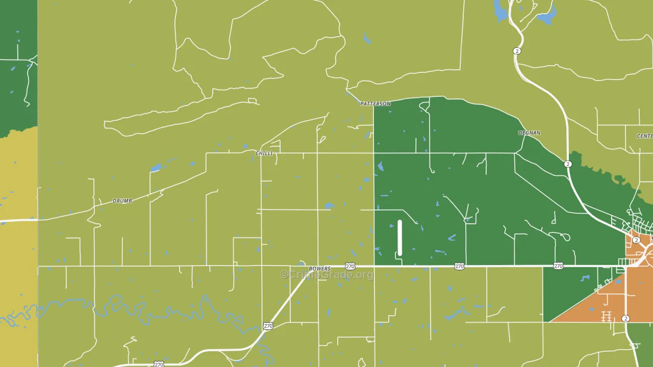 Patterson, OK Map of Assault Rates
