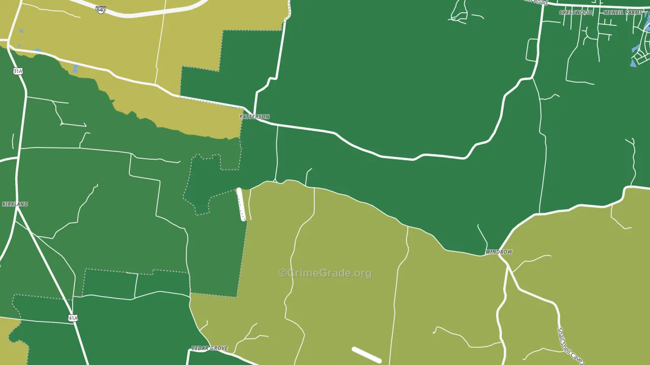 Patterson, TN Map of Assault Rates