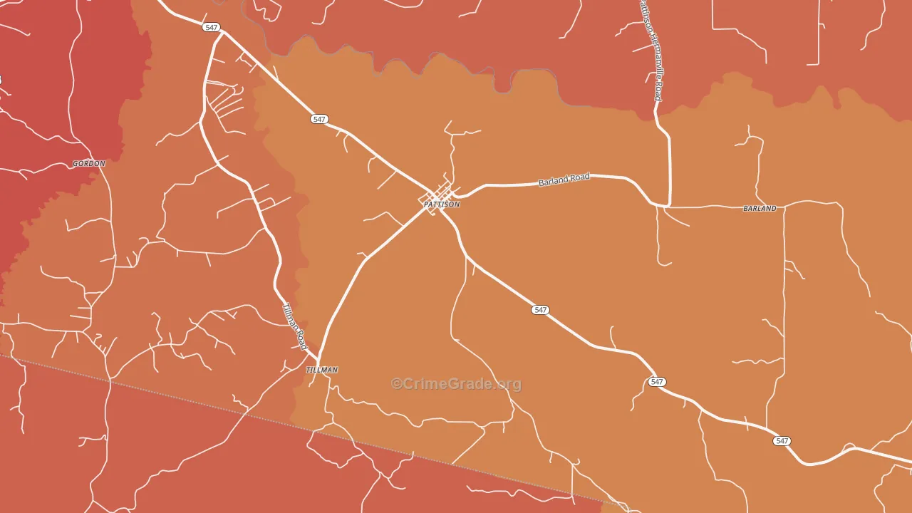 Pattison, MS Map of Assault Rates