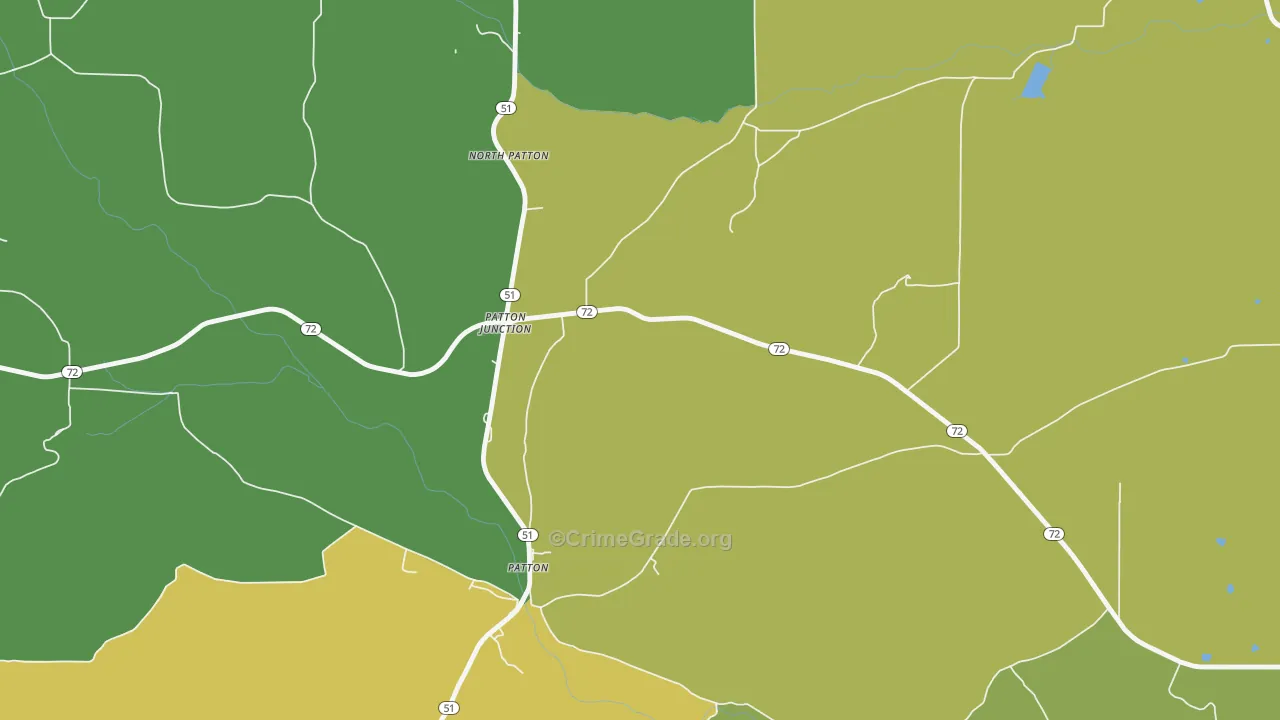 Patton Junction, MO Map of Assault Rates