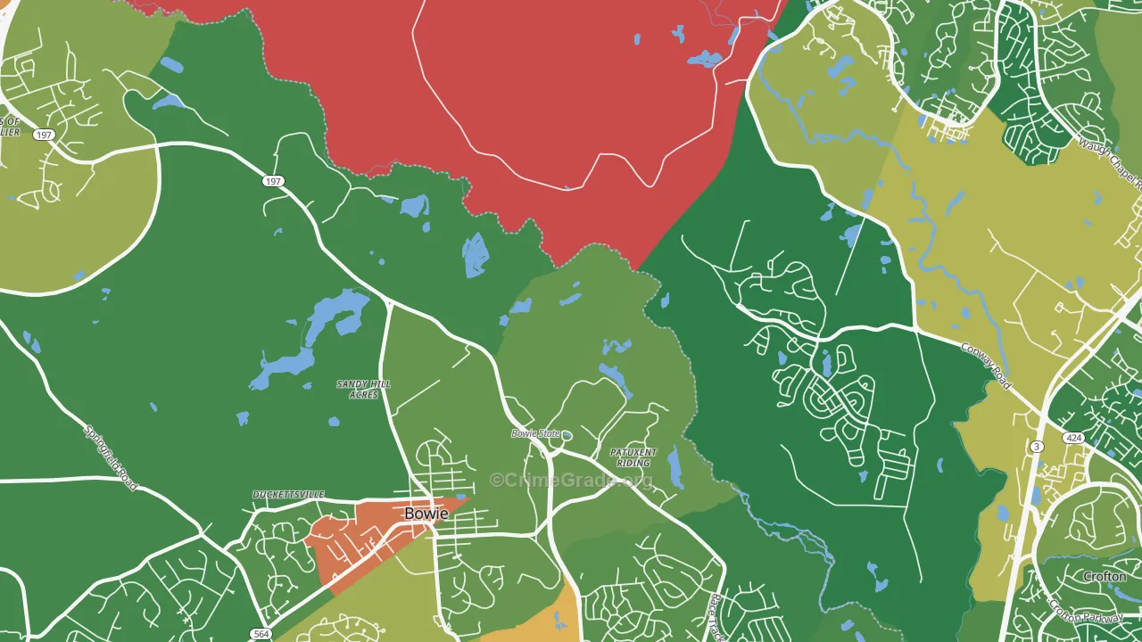 Patuxent, MD Map of Assault Rates