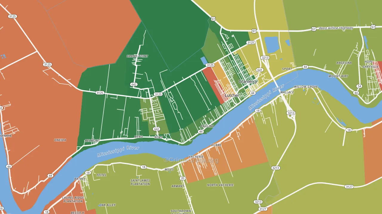 Paulina, LA Map of Assault Rates