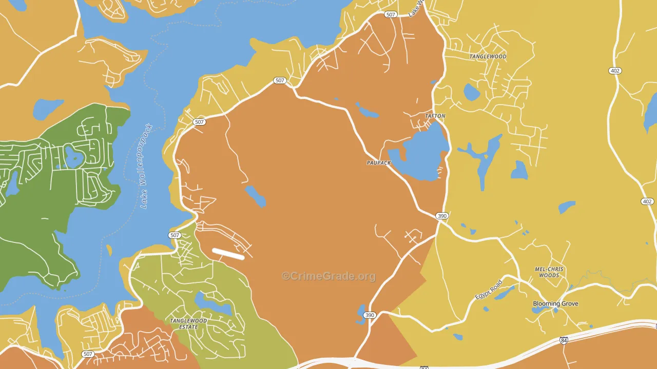 Paupack, PA Map of Assault Rates