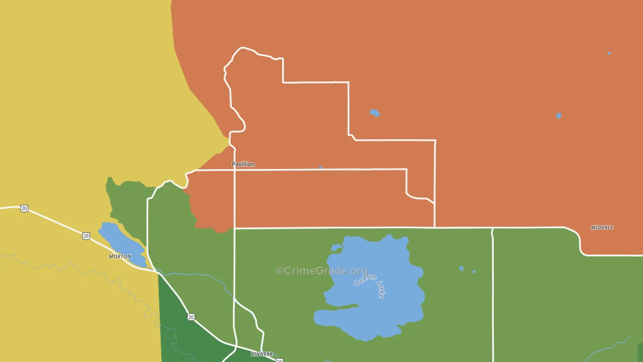 Pavillion, WY Map of Assault Rates