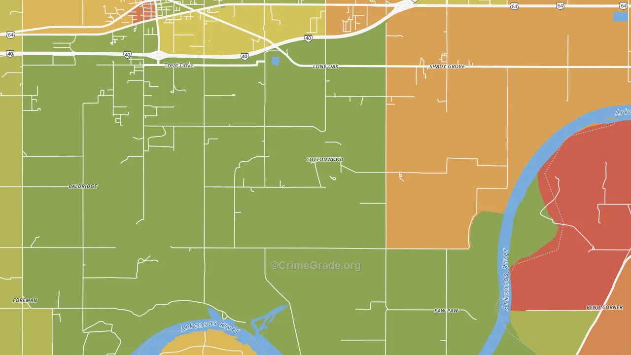 Paw Paw, OK Map of Assault Rates