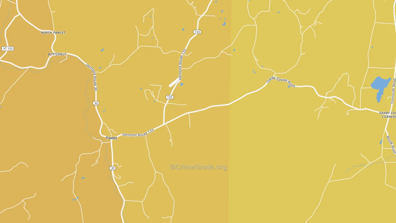 Pawlet, VT Map of Assault Rates