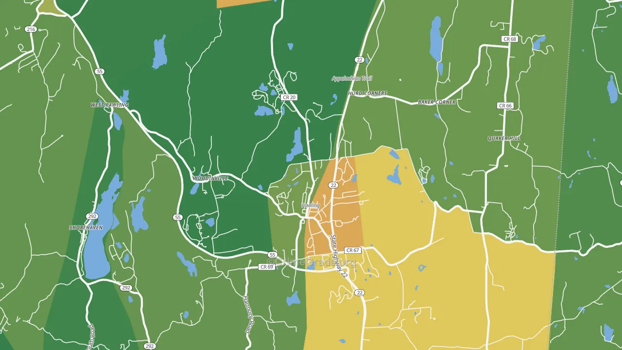 Pawling, NY Map of Assault Rates