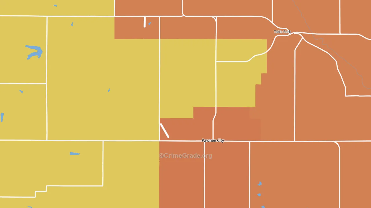 Pawnee County, NE Map of Assault Rates