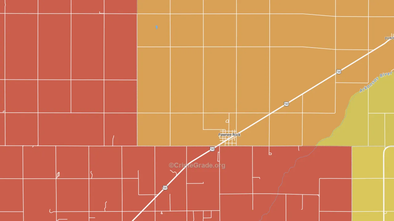 Pawnee Rock, KS Map of Assault Rates