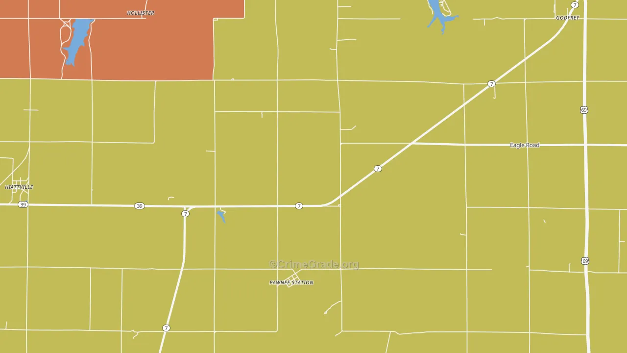 Pawnee Station, KS Map of Assault Rates