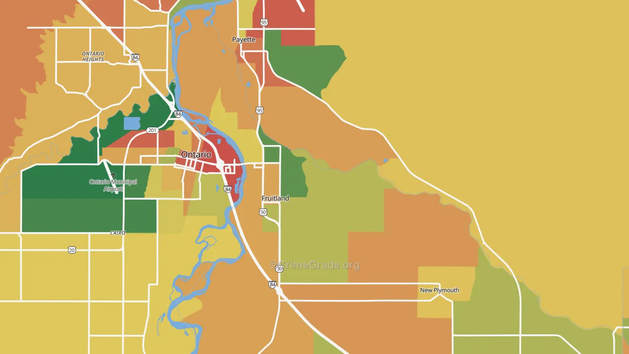 Payette County, ID Map of Assault Rates