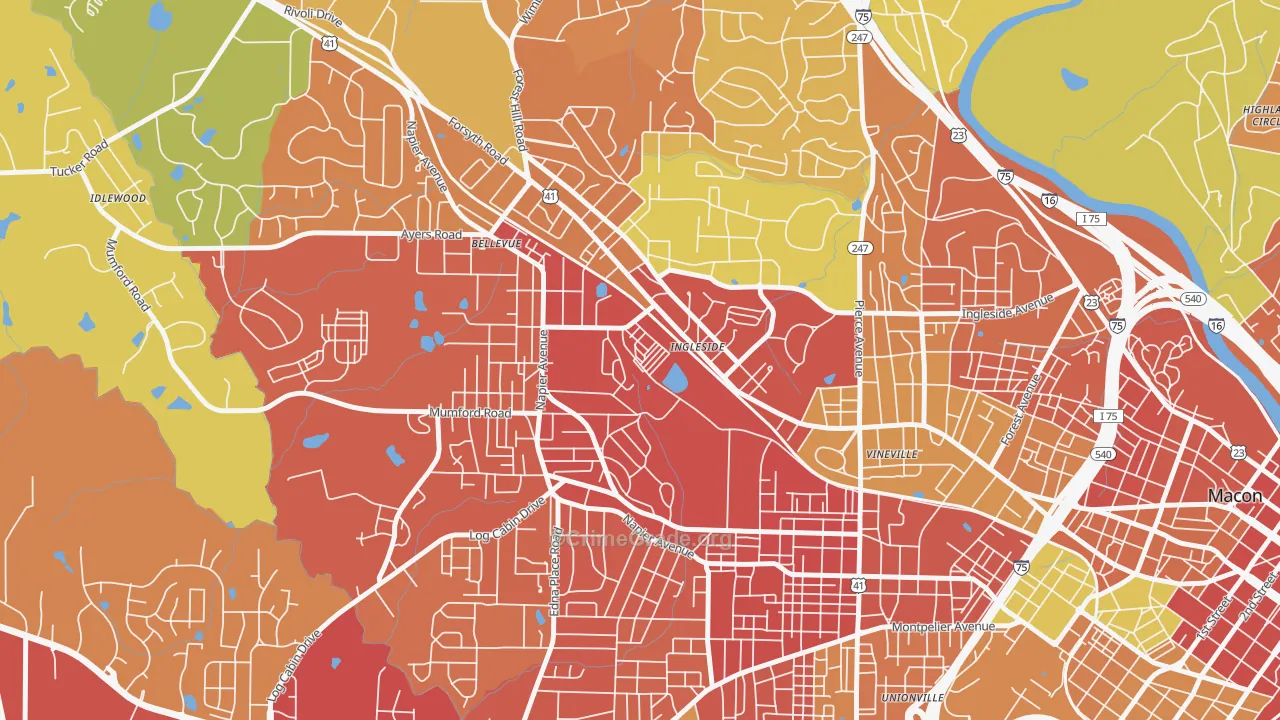 Payne, GA Map of Assault Rates