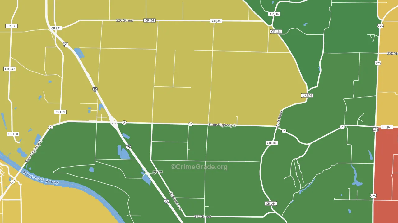 Payne, IA Map of Assault Rates
