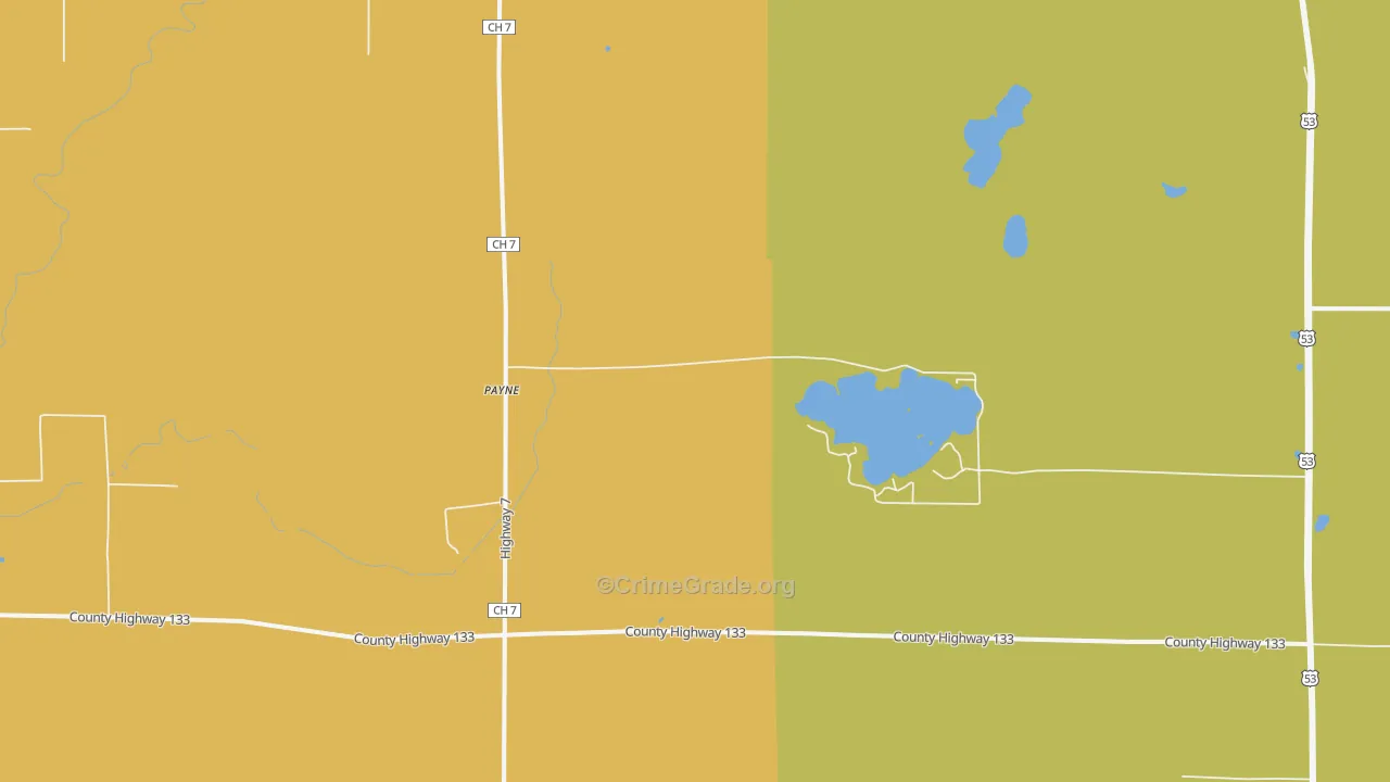 Payne, MN Map of Assault Rates