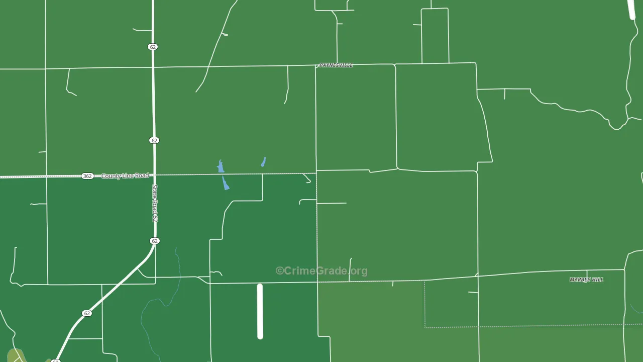 Paynesville, IN Map of Assault Rates