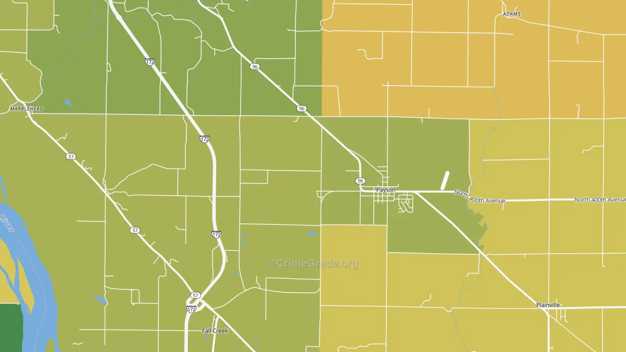 Payson, IL Map of Assault Rates