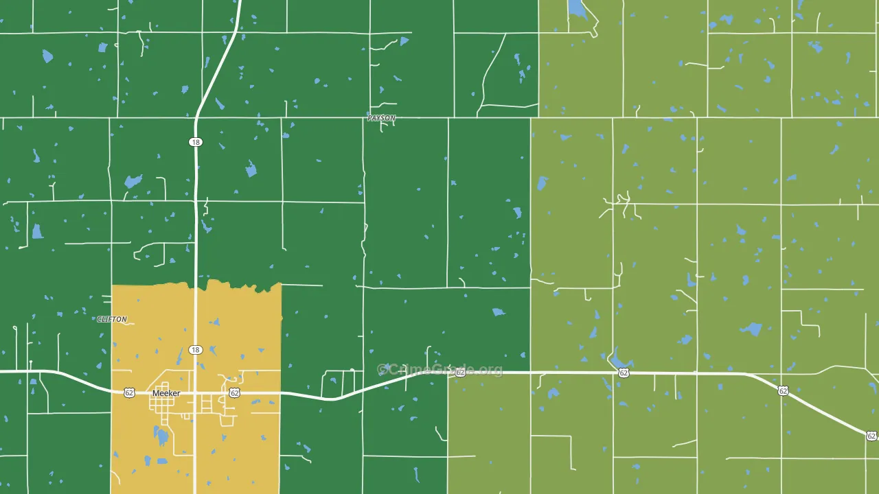 Payson, OK Map of Assault Rates