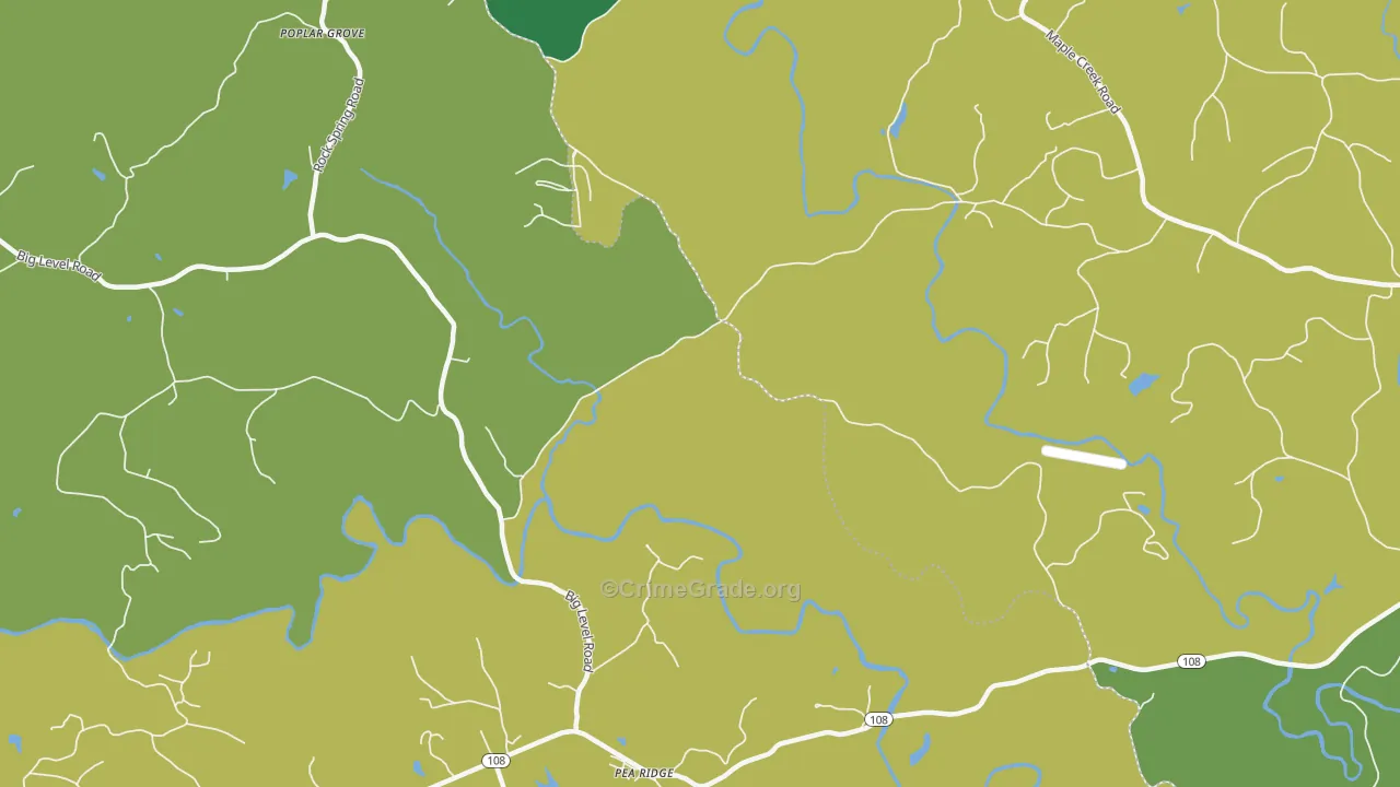 Pea Ridge, NC Map of Assault Rates