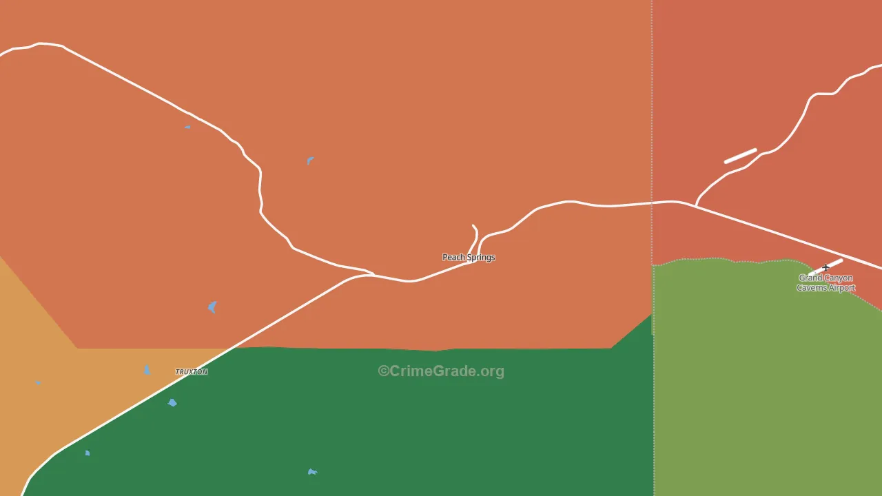 Peach Springs, AZ Map of Assault Rates