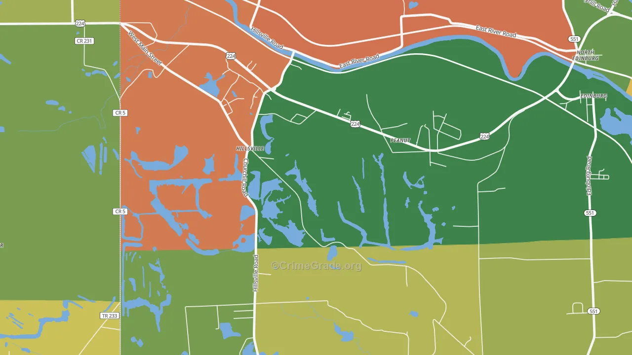 Peanut, PA Map of Assault Rates