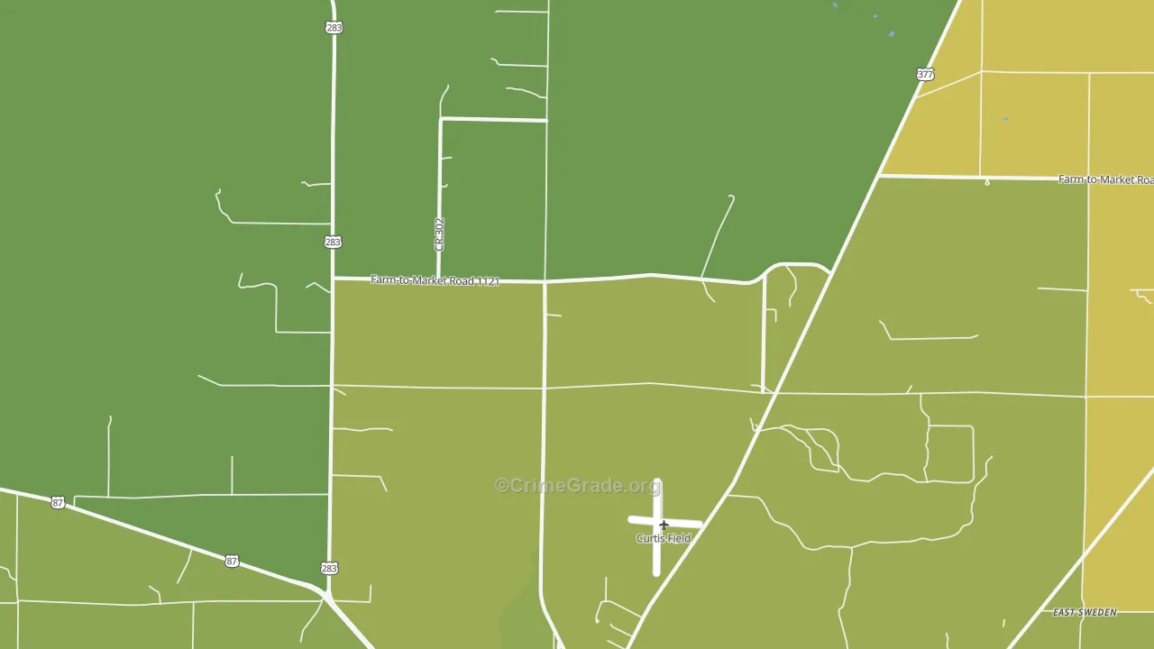 Pear Valley, TX Map of Assault Rates