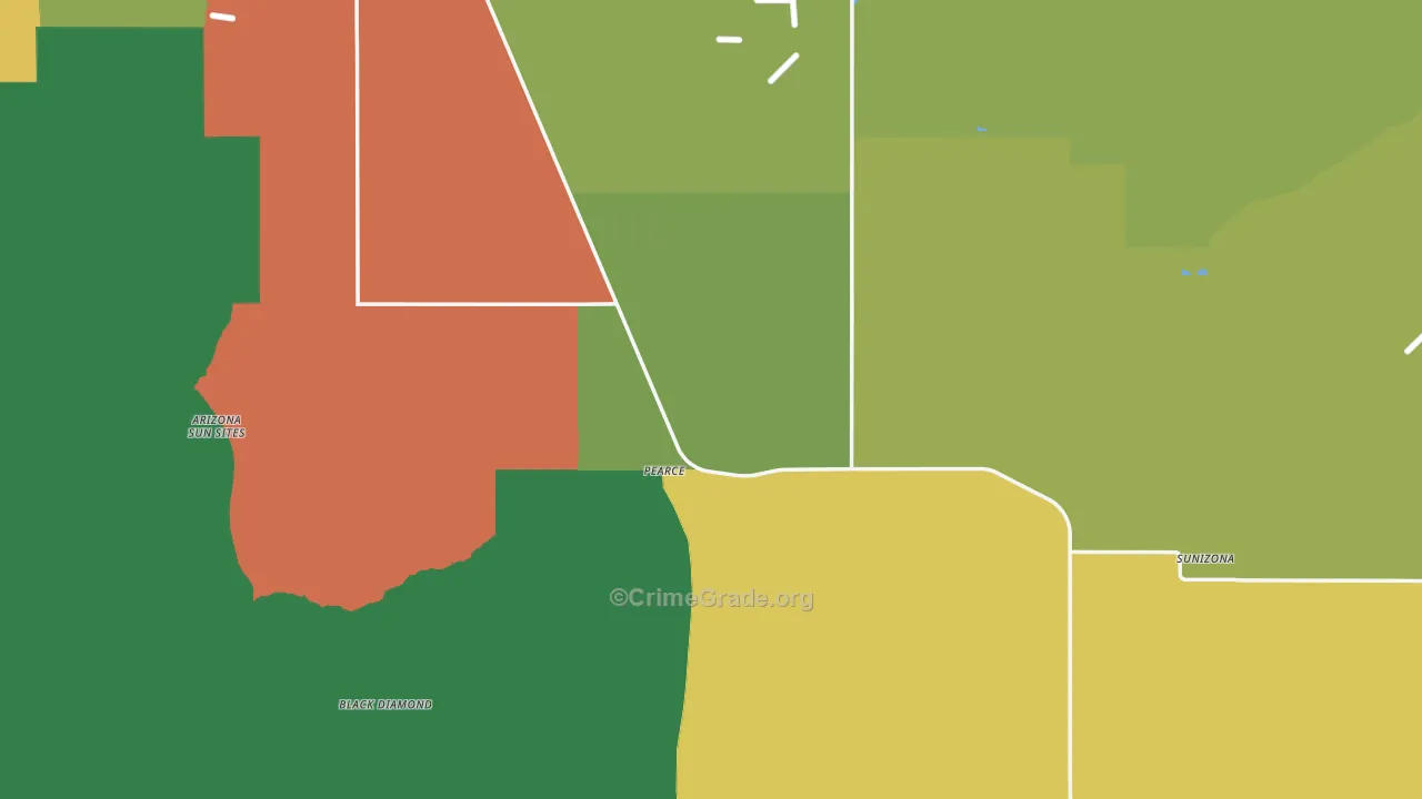 Pearce, AZ Map of Assault Rates