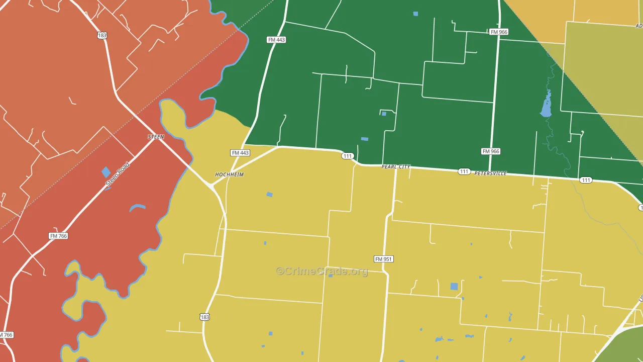 Pearl City, TX Map of Assault Rates
