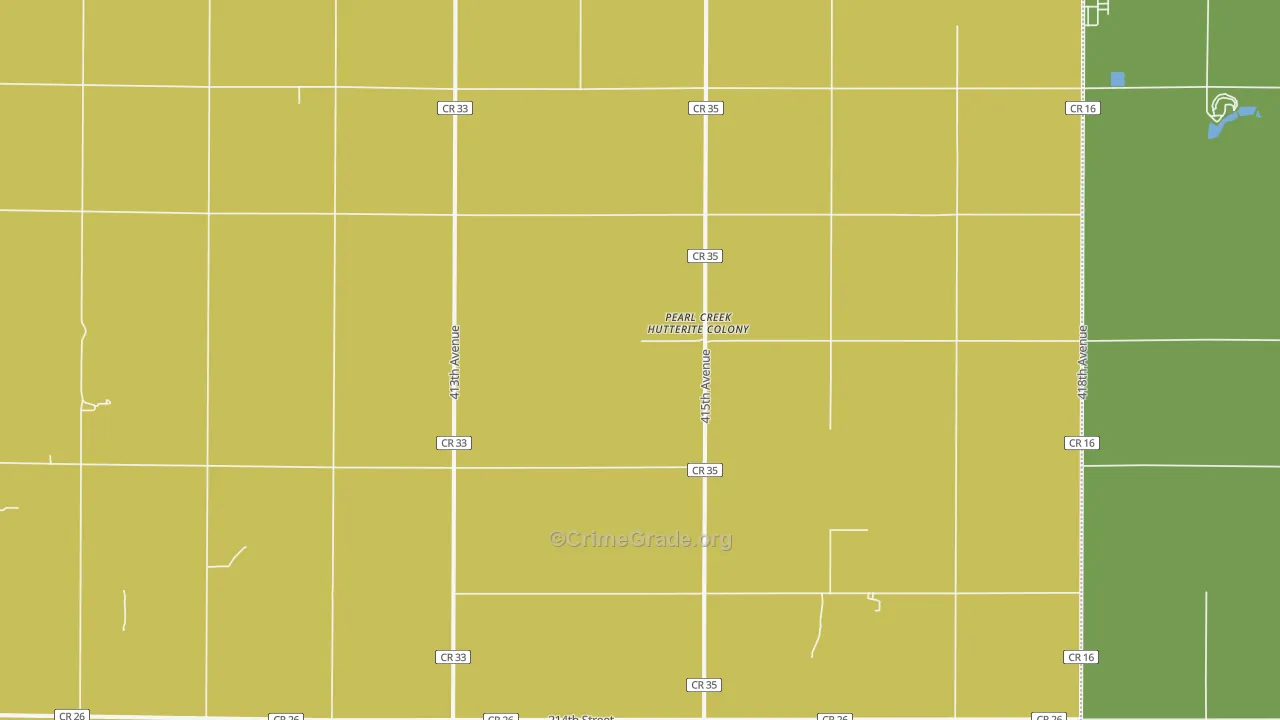 Pearl Creek Colony, SD Map of Assault Rates