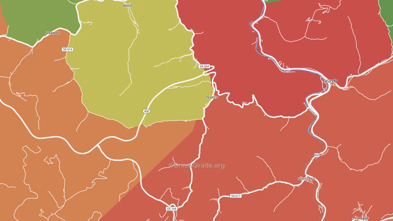 Pearly, VA Map of Assault Rates