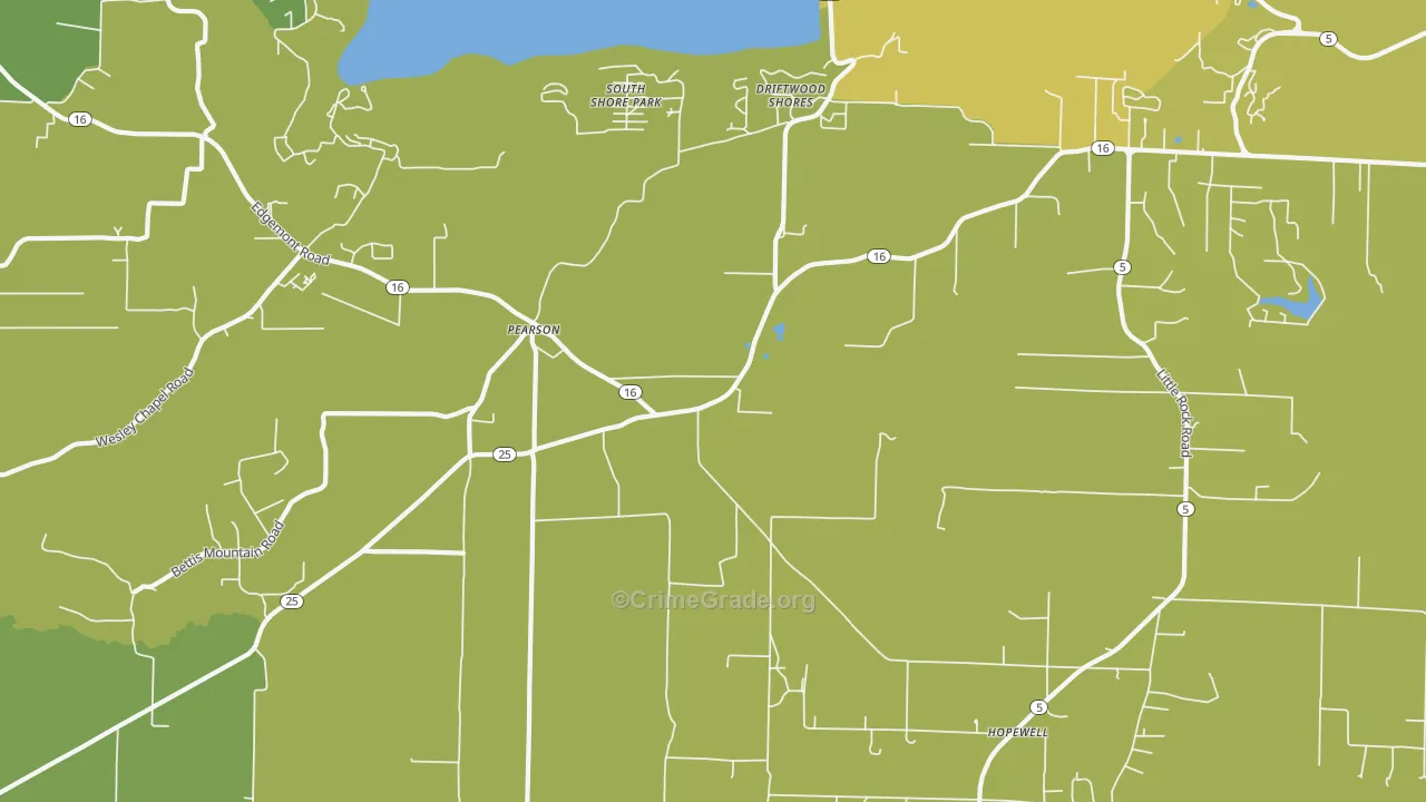 Pearson, AR Map of Assault Rates