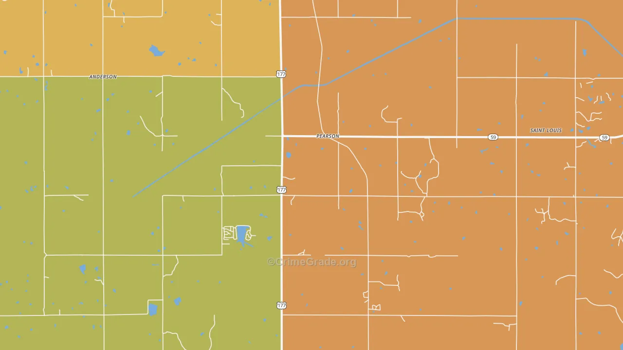 Pearson, OK Map of Assault Rates