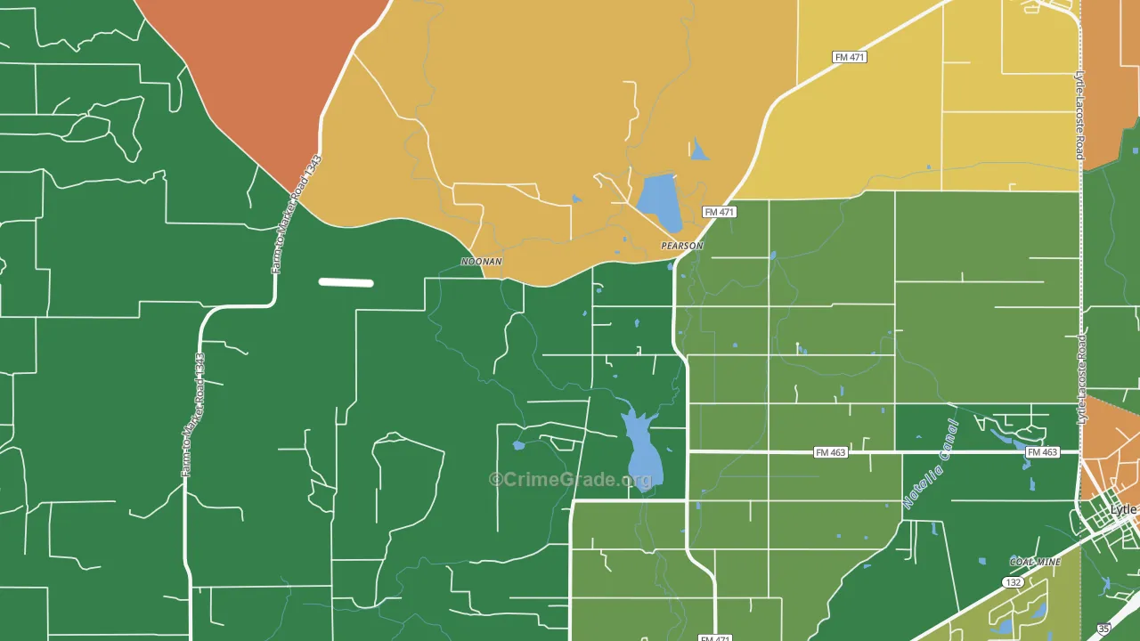 Pearson, TX Map of Assault Rates