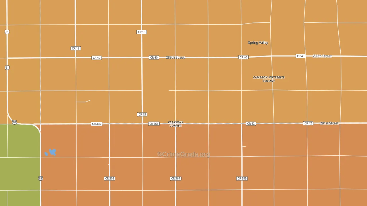 Pearsons Corner, SD Map of Assault Rates