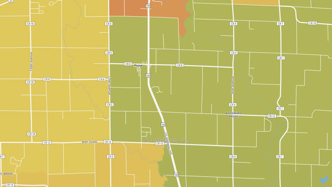 Pease, MN Map of Assault Rates