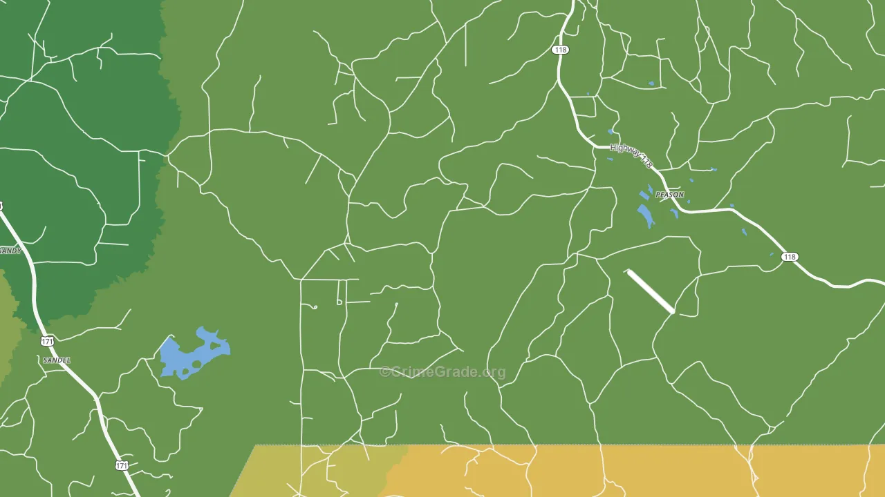 Peason, LA Map of Assault Rates