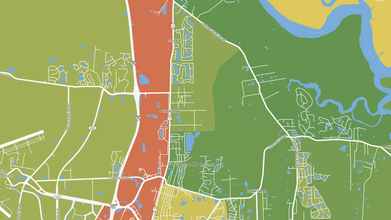 Pecan Park, Jacksonville, FL Map of Assault Rates