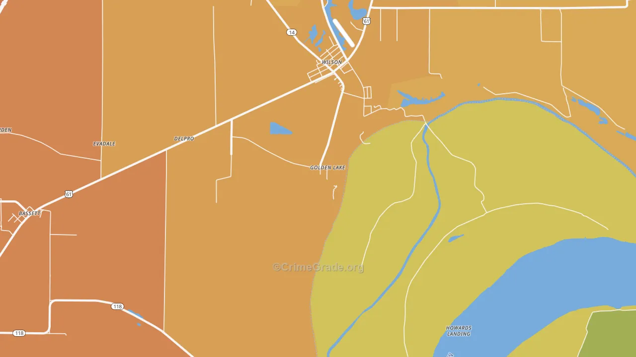 Pecan Point, AR Map of Assault Rates