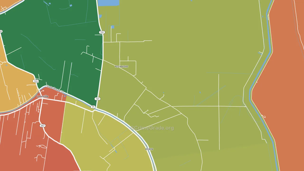 Pecaniere, LA Map of Assault Rates