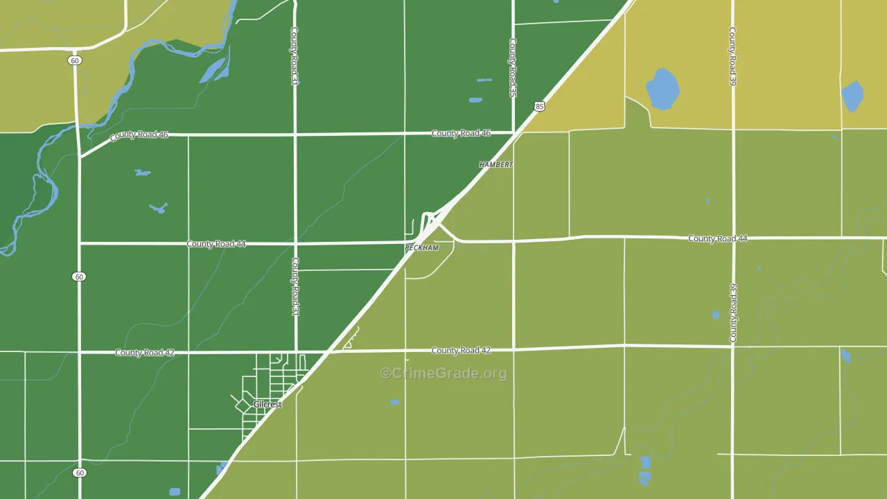 Peckham, CO Map of Assault Rates