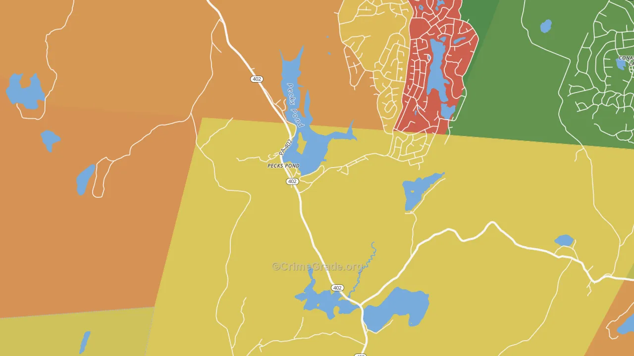 Pecks Pond, PA Map of Assault Rates