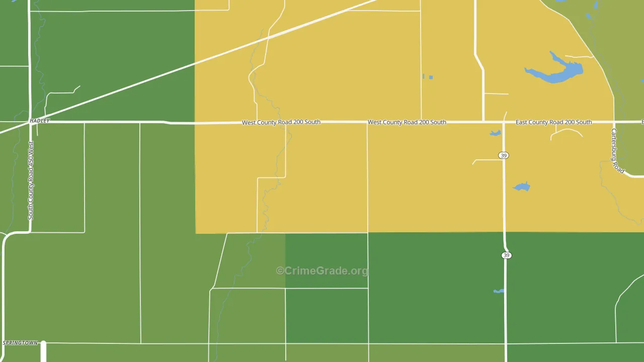 Pecksburg, IN Map of Assault Rates