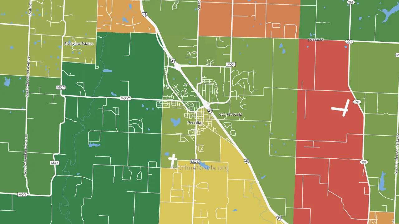 Peculiar, MO Map of Assault Rates