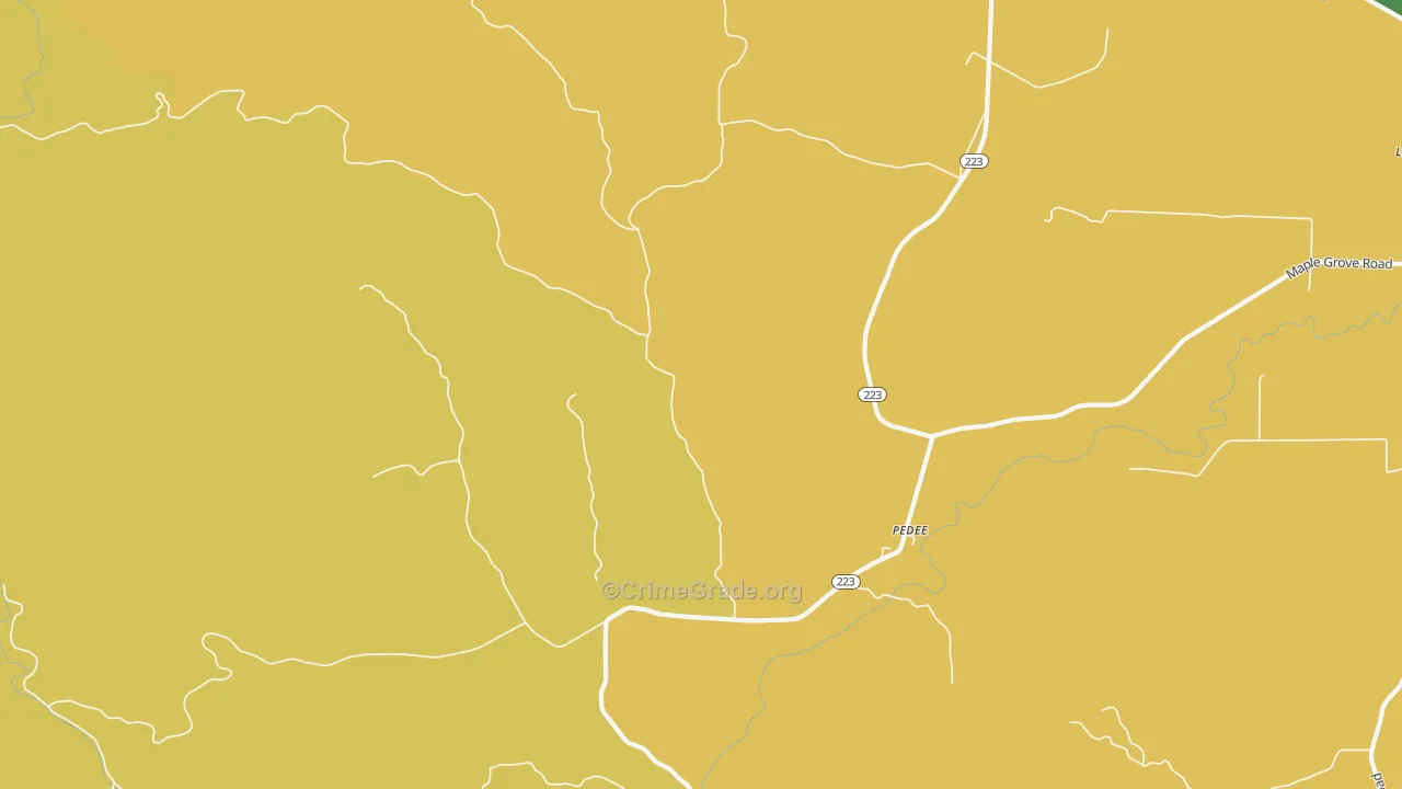 Pedee, OR Map of Assault Rates