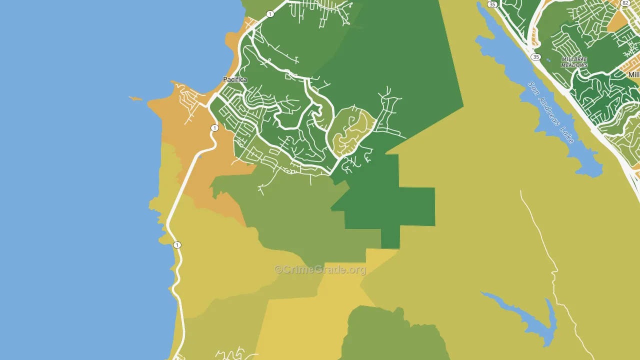 Pedro Valley, CA Map of Assault Rates
