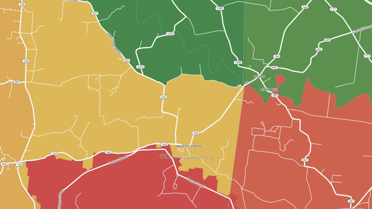 Peedee, KY Map of Assault Rates
