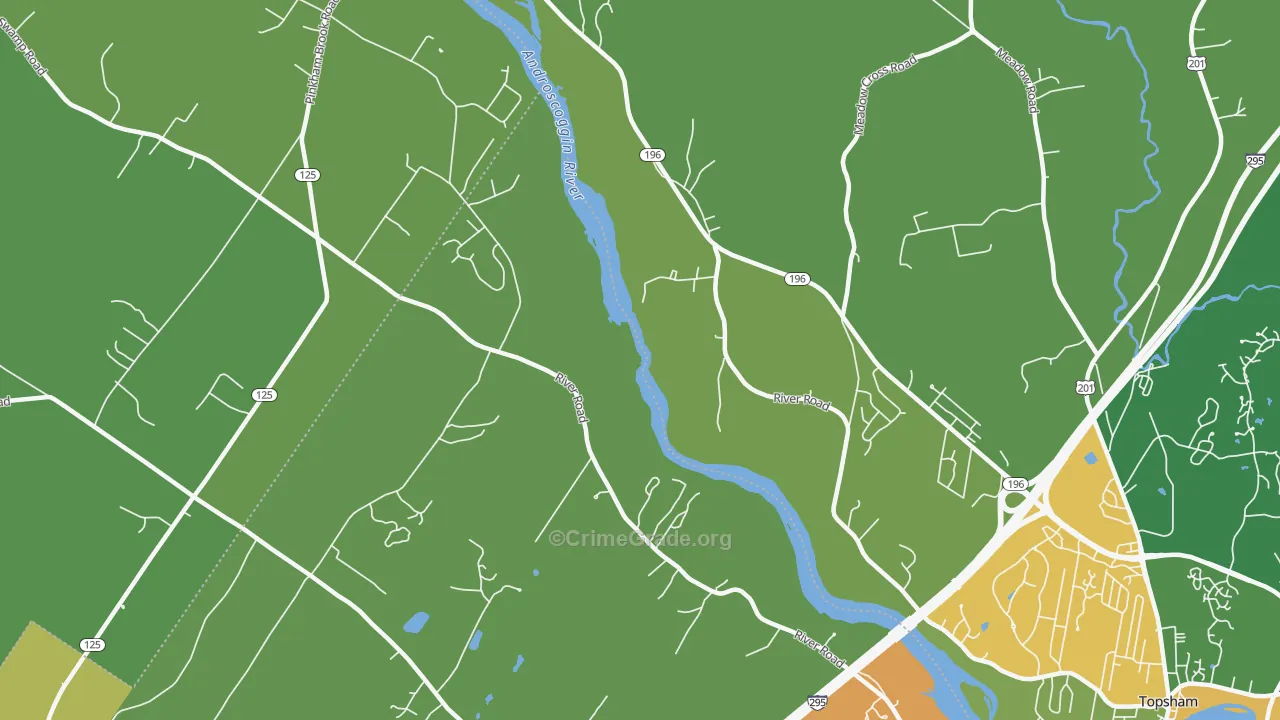 Pejepscot, ME Map of Assault Rates