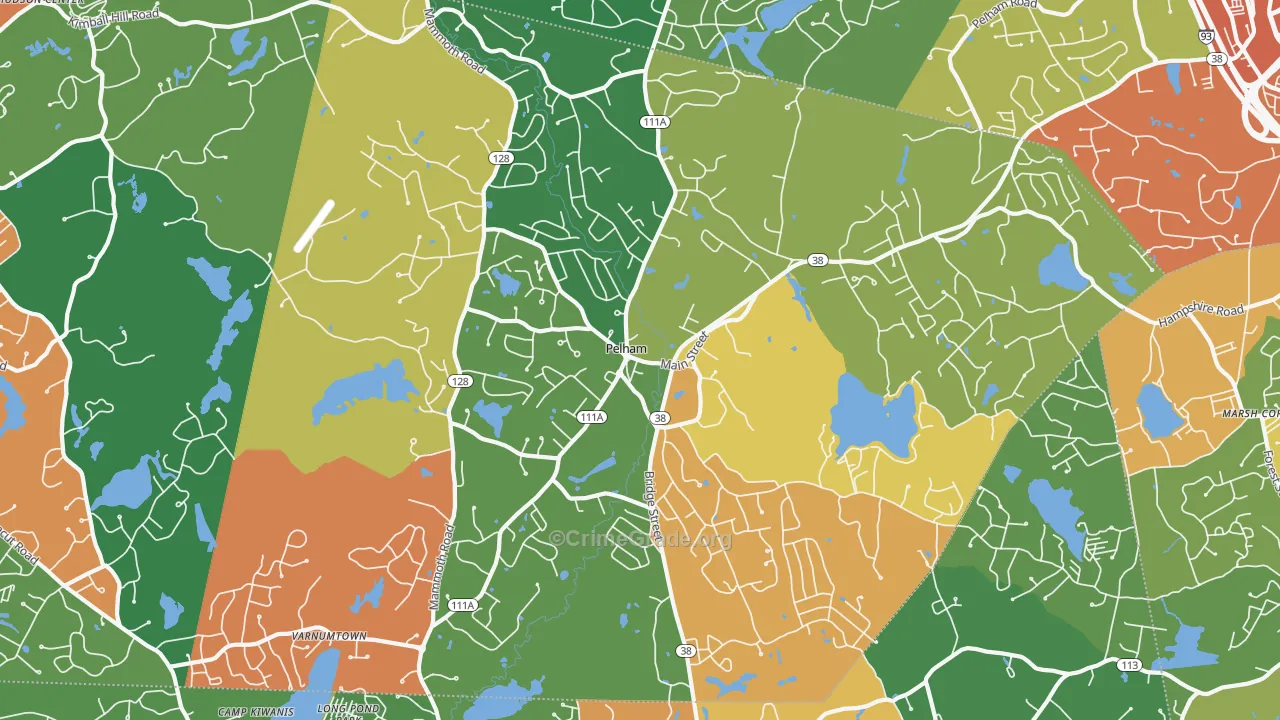 Pelham, NH Map of Assault Rates