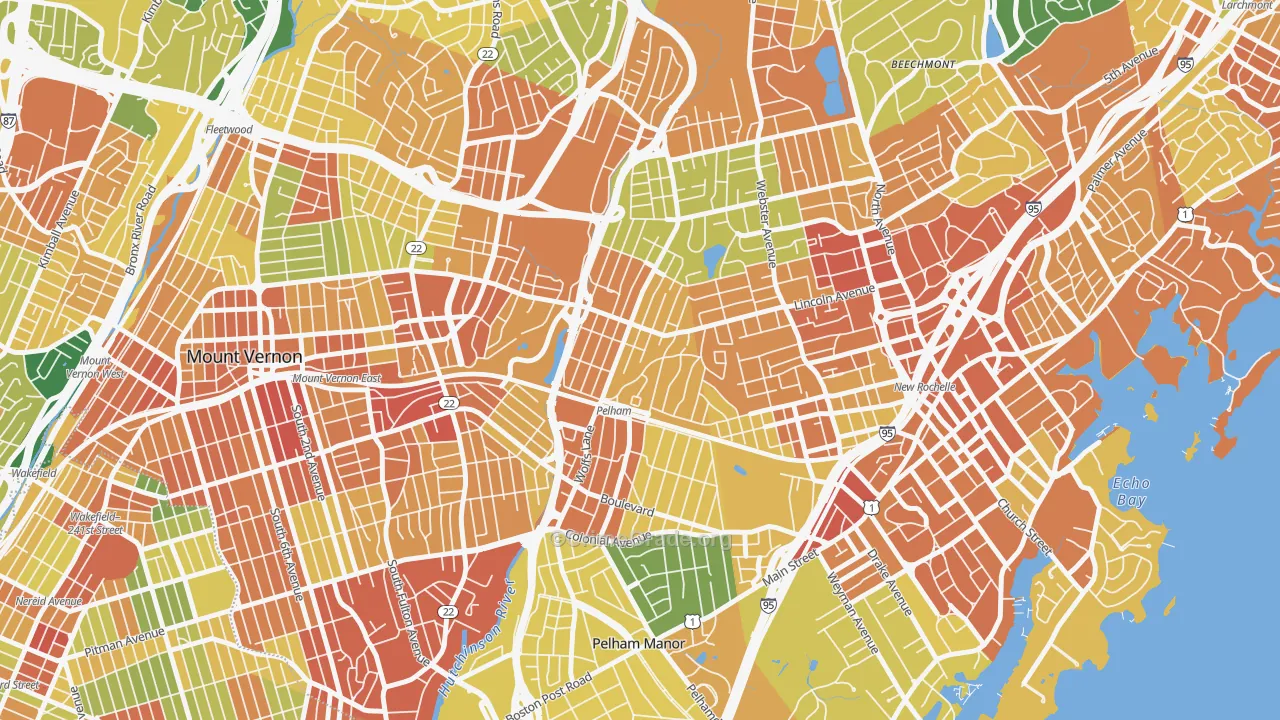 Pelham, NY Map of Assault Rates