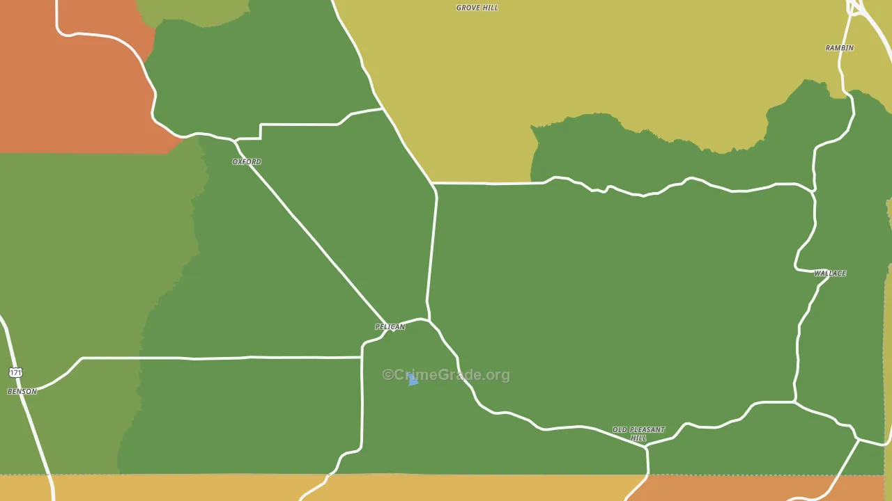 Pelican, LA Map of Assault Rates